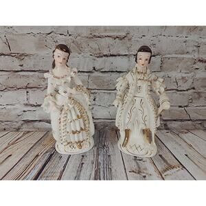 Vintage Set of Two RELCO Japan Victorian Figurines